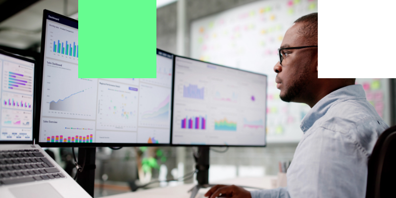 a man looking at screen.