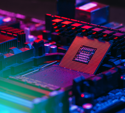 a close-up of a computer chip